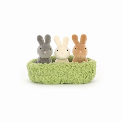 Jellycat Nesting Bunnies Bunnies USA | 14832FJKE